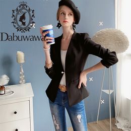 Dabuwawa Single Pearl Button Beaded Blazer Women Slim Fit Long Sleeve Elegant Blazers Jackets Coats Office Lady DN1AJK007 210520