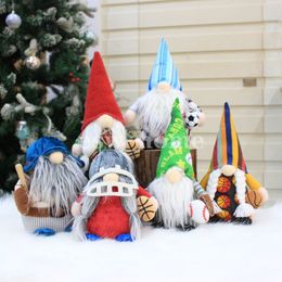 Christmas Decorations ornaments Creative Sports Rudolph Plush Dwarf Faceless Old Man Doll