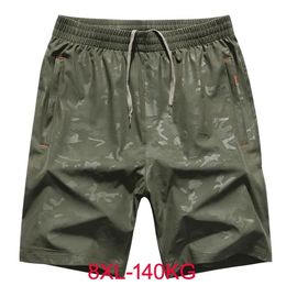 Summer men sports shorts quick dry Camouflage army green out door plus size XL 7XL 8XL 140KG elasticity shorts thin X0705