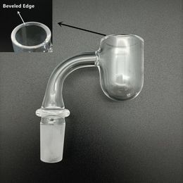 OD25mm Round Bottom Quartz Banger Nail Flat Top Smoking Bevelled Edge 45 90 Degrees Bangers 10mm 14mm 18mm Male Female Frosted Joint Glass Bong