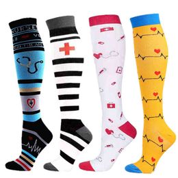 New Compression Socks Anti Fatigue For Medical Edoema Diabetes Varicose Veins Running Women Men Socks Fit For Marathon Cycling Y1222