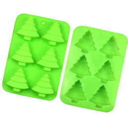 Christmas Silicone Cake Molds Xmas Tree Shaped DIY Baking Moulds Food Grade Chocolate Biscuits Mold Festival Cakes Tools BH5346 TYJ
