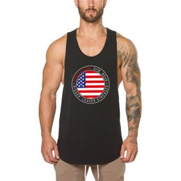 Muscleguys New Arrival Bodybuilding Stringer Tank Top Mens Fitness Clothing Singlet Sportswear Muscle Tanktop Gyms Shirts 210421