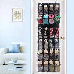 Storage Bags 24 Pockets Over Door Shoes Hanging Bag Box Holder With Hooks Space Saver Practical Home Organiser