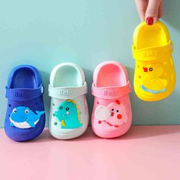 Toddler Boy and Girls Sandals Cartoon Dinosaur Non-Slip Beach Slippers Children Garden Shoes 0-3Y Kids Mules & Clogs Summer Baby G1218