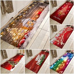 Carpets Sisher Christmas Mat Long Floor Carpet For Living Room Printed Doormat Decor Kitchen Bathroom Anti-slip Rug Polyester Carpet1