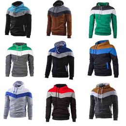 Men's Casual Fashion Sweatshirts Pure Pullover Hoodie Long Sleeve Sweatershirt Tops Hooded Streetwear Sweatshirts DROP 211106