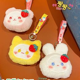 Cartoon Coin Purse Plush Doll Storage Bag Keychain Charms Wallet Bunny Cute Japanese Coin Purse Keychain Cute Creative Pendant G1019