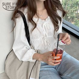 Embroidery Lace Autumn Shirt Casual White Tops Girls Blouse Women Long Sleeve Linen Cotton Plus Size Women Blouses Femme 11700 210528