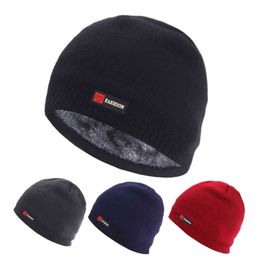 Beanies Knitted Hat Wome's Winter Hats For Men Skullies Brimless cap Gorras Bonnet Sport Male Beanie Warm Thick Winter Hat Cap Y21111