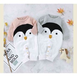 sale cartoon shape baby robe romper Knitted Long Sleeve Sweater Winter Warm Jumpsuits 210816