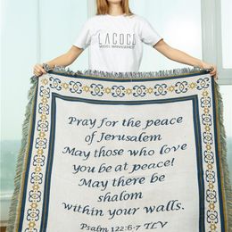 Tapestries Christian Decoration Altar Cloth Table Sofa Towel Cushion Tapestry Leisure Blanket Bible Hymn Gift