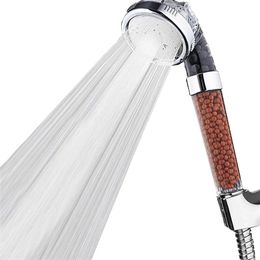 Showerhead 3 Modes Bath Shower Adjustable Jetting Shower Head High Pressure Saving water Bathroom Anion Filter Shower SPA Nozzle 210724
