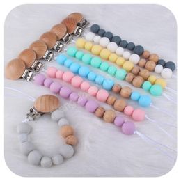 DIY Baby Pacifier Clips Cartton Koala Silica Gel Pacifiers Soother Holder Beaded Clip Chain Nipple Teether Dummy Strap Chains