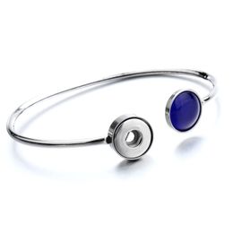 Stainless Steel Snap Button Cuff Bangle Jewellery Mini 12mm Snaps Bracelet for Women Couple Bracelets