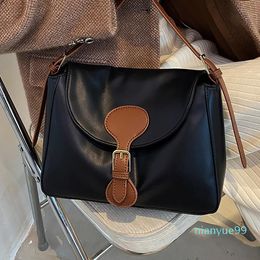 Evening Bags Luxury Soft Leather Shoulder For Women Pure Colour Wild Crossbody Casual Flap Ladies Messenger Bag Small Black Handbags
