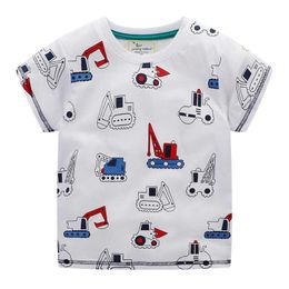 Jumping Metres Summer Dragon Print Baby T shirts For Boys Girls Short Sleeve Cotton Clothing Kids Tops Tees 210529