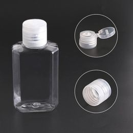 Flip Lids E Liquid Soap Refillable Bottles 60ml Travel Clear Squeezed Alcohol Dispenser Bottle 2 OZ