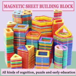 Big Size Magnetic Building Blocks Magnetic Designer Construction Set Model Building Kits Educational Toys For Toddlers Children Q0723