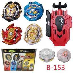 Burst GT B153 Explosive Gyro 4-in-1 Set Remodelling Customise Set Gyroscope with Launcher Spinning Tops Toys for Children Boys X0528