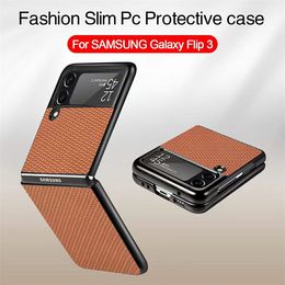 pu leather PC folding screen Cases Shockproof Anti-Scratch Full Body Protective For Samsung Z Flip 3 5G case mobile phone bags