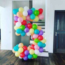 Happy birthday number upright stand structure, Anniversary celebration Home & garden DIY balloon decorations props 211018