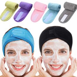 Towel Head Band Sweat Hairband Head Wrap Non-slip Stretchable Washable Headband Hair band for Sports Face Wash Makeup 10 Colors