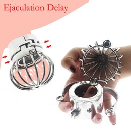 Cockrings Stainless Steel Heavy Scrotum Testicle Pendant Metal Delay Ejaculation Ball Stretcher Chastity Lock Cock Ring Penis Ring 1124