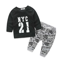LOVE DD&MM Baby Sets Casual born Baby Boys Clothes Letters T Shirts + Animal Cotton Pants Suits Toddler Infant Clothing 210715