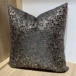 Modern Fashion Shiny Black Lines Sofa Chair Designer Throw Cushion Cover Decorative Home Pillow Case 45x45cm Sell by pieces 210401