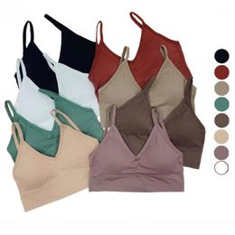 Camisoles & Tanks Sexy Women Bra U Push Up Seamless Bras For Tank Crop Top With Removable Padded Wirefree Underwear Bralette Backless