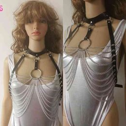 NXY SM Sex Adult Toy Hot Erotic y Lingerie Leather Metal Chain Underwear Adjustable Ten Fetish Couples Costumes1220
