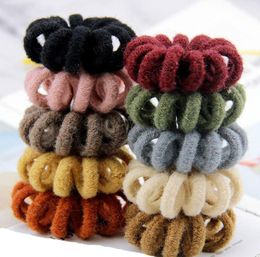 Candy Colour Simple Hair Tie Girls Children Elastic Hairbands Ring Rope Women Winter Spring Hair Accessories