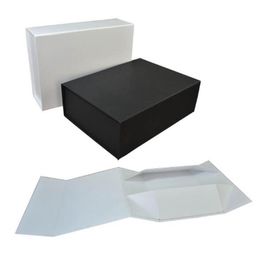 Foldable Black White Hard Gift Boxs With Magnetic Closure Lid Favour Boxes Children's Shoes Storage Box 22x16x10cm
