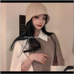 Wool Blends Outerwear Coats Womens Clothing Apparel Drop Delivery 2021 Ewq Winter Female Fashion Casual Turn Down Collar Minimalist Panelled