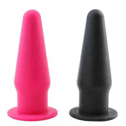 NXY Sex Anal toys Silicone Butt Plug Plugs Unisex Stopper 3 Different Colours Adult Toys for Men/Women Trainer Couples SM 1215