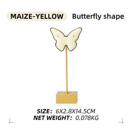 stand for jewellery Canada - Jewelry Pouches, Bags Beige Butterfly Decoration Metal Microfiber Earring Display Stand For Femal Necklace Show Bracket Jewellery Organizers