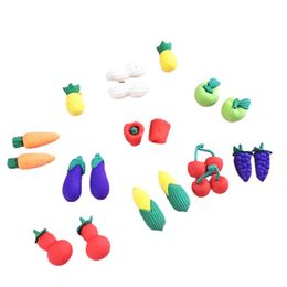 Decompression Toy Pupils lovely creative stationery fruit and vegetables eraser card kindergarten rewards small gifts prizes