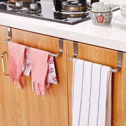 Towel Racks 1 PC Stainless Steel Bathroom Holder Rack Stand Cabinet Door Hanging Organizer Household Kitchen Accessories