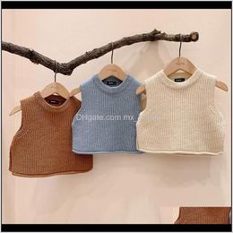 Clothing Baby Maternity Drop Delivery 2021 Girls Solid Sleeveless Pullover Baby Boys Knit Vest Sweaters Kids Sweater Toddler Autumn Outerwear