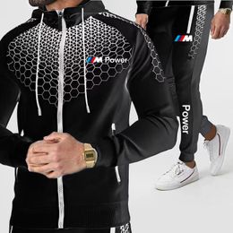 Men's Designer Tracksuits 2021 Cardigan Sportswear Suit Long Sleeve Hoodie + Jogging Pants 2-piece Fitness Running