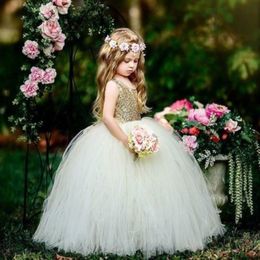 Luxury Princess Girl Lace Tulle Dresses Pageant Wedding Ball Gown Party Toddler Children Girl Dresses Q0716