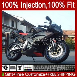 Injection Fairings For Aprilia RSV RS 125 RR 125RR RS4 RS125 06 07 08 09 10 11 34No.73 RSV-125 RS-125 RSV125 R 2006 2007 2008 2009 2010 2011 RSV125RR 06-11 Body Gloss black