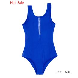 2021 One Piece Swimsuit monokini print women's Cut-out swimwear Black Racer Blue bathing suit Backless bodysuit
