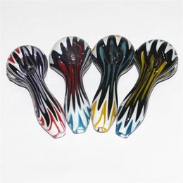 Pyrex glass smoking pipe tobacco hand pipes colorful spoon handpipe bubble carb caps silicone nectar quartz bangers