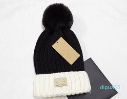 fashion Thick Warm Winter Hat For Women Soft Stretch Cable Knitted Pom Poms Beanies Hats Womens Skullies Beanies