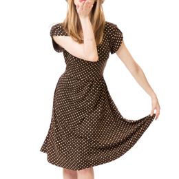 Maternity Dresses Pregnancy Clothes Temperament Women's Pregnant Nursing Baby Maternity Joint Polka Dot Printing Outwear Dress Y0924