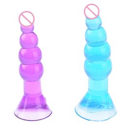 Nxy Anal Toys 1pc Soft Silicone Butt Plug Prostate Massager Adult Gay Relax Erotic Sexy for Lovers Multi Colors 1218