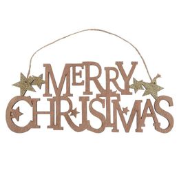 Christmas Decorations 1pc Merry Pendant Xmas Letter Door Sign Tree Decoration