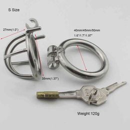 NXY Cockrings SMALL male chastity device Stainless Steel Chastity Device With Lock locking Adult Fetish Sex Toys 1124